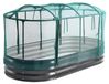 Plantenbak verhoogd, verzinkt, 1800 x 900 x 300 mm, met zelfwateringssysteem en gaasafdekking, ovale metalen plantenbak voor buiten, roestvrij alu-zink, geschikt voor het planten van bloemen, fruit en groenten, gris foncé