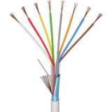 ELAN 20081 Câble d'alarme LiYY 8 x 0.22 mm² Blanc par mètre