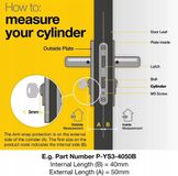Yale B-YS3-3535N Cilinder 35x35mm Nikkel, Hoge Beveiliging