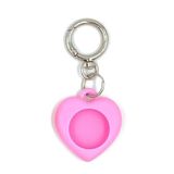 Hartvormige Apple Hartvormige siliconen hoes voor Apple Airtag hoes, siliconen tracker-hoes (roze)