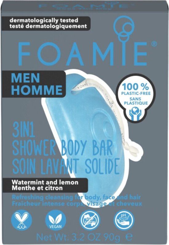 Foamie Men 3-In-1 Bar Watermint & Lemon - 90g