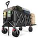 YEAUPE PRO Bolderkar, opvouwbaar, 170 liter, 120 kg, zwart