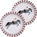Santex Feest wegwerpbordjes - paarden thema - 20x stuks - 23 cm - paardrijden themafeest