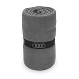 Audi 3292500800 fleecedeken deken knuffeldeken ringen logo, grijs