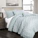Lush Decor Ravello, Polyester, Blauw, Vol/Koningin