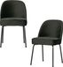 WOOOD Vogue Eetkamerstoelen - Fluweel Zwart - Set van 2