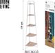 Urban Living "LA CASA BLANCA" hoekrek met 5 niveaus 36 x 36 x H180 cm