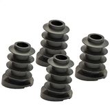 Wagner QuickClick® kunststof glijders, meubelglijders, stoelglijders, set van 4, basis zwart, om in te steken, 4x basis, kunststof, SMART, diameter 18/22 x 3/7/25 mm, helling 12 graden, made in DE