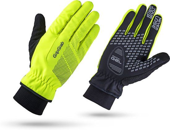 GripGrab Ride Hi-Vis Windproof Fietshandschoenen - Geel - Maat L
