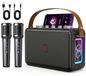 Karaokemachine - 2 microphones sans fil - 150 W - Bluetooth 5.3