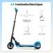 K4 Trottinette électrique enfant - 150 W - 16 km/h - Bleu