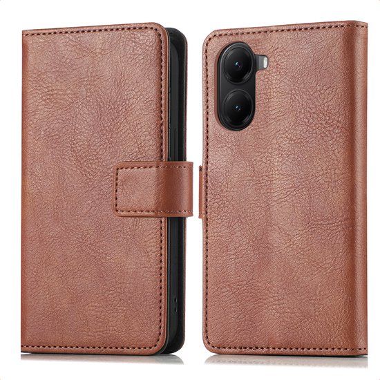 imoshion Hoesje - Geschikt voor Xiaomi Poco X7 Pro - Luxe Bookcase - Bruin