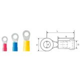 Weidmüller 9200070000 Ringkabelschoen Dwarsdoorsnede (max.): 1.50 mm² Gat diameter: 3.2 mm Deels geïsoleerd Rood 100 st