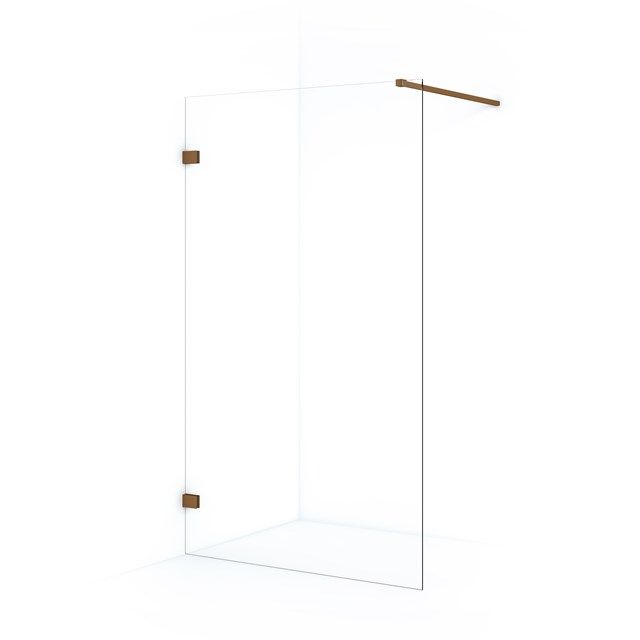 Maxaro Inloopdouche Diamond 120cm 8mm Helder Veiligheidsglas Koper