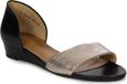 Maciejka Sandales femme en cuir naturel noir-or avec 3 cm de hauteur de semelle