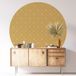 Autocollant Mural Rond - Motif Géométrique - Diamètre 90 cm - Adhésif Mat