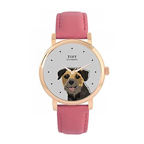 Toff London Border Terrier Hoofd Hondenhorloge