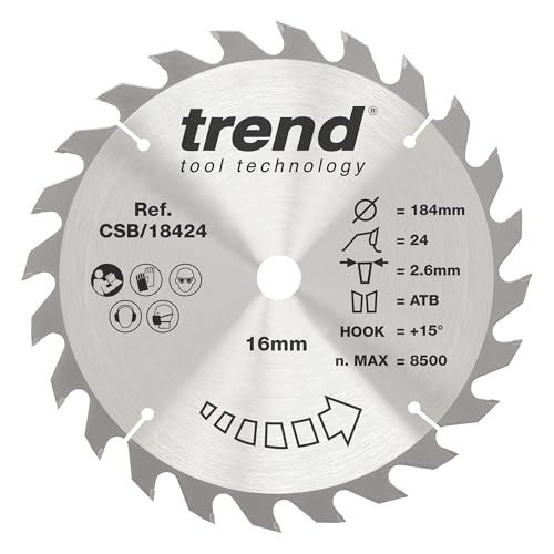 Trend CraftPro TCT Zaagblad - 184mm - 24T - Algemeen Gebruik