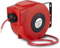 Metalworks Haspel perslucht 7 m Ø 1/4 10 bar PP met automatische oprol en zwenkbare muurbeugel MW Tools HAL00808CG