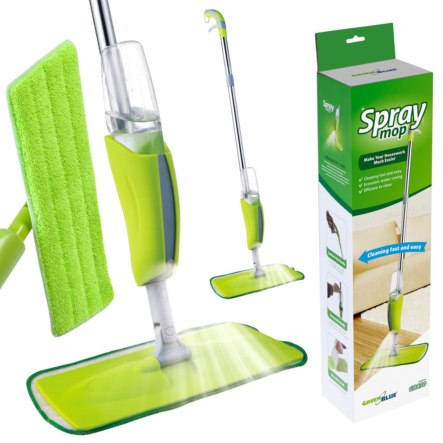 GreenBlue GB830 - Zwabber - groen, zilver