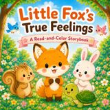 Little Fox's True Feelings: A Read-and-Color Storybook