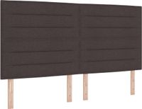 vidaXL Boxspring bed met matras Donkerbruin 180 x 200 cm Stof