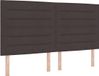 vidaXL Boxspring bed met matras Donkerbruin 180 x 200 cm Stof