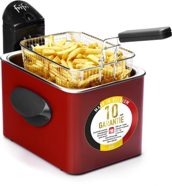 Frifri 1905R - Frituurpan - 3.5 liter - 3200W - 1 kg - Rood