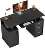 HOMCOM computerbureau - spaanplaat - 120 x 55 x 75 cm - zwart