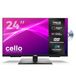 Cello C2426TZF 24" Smart LED TV/DVD met Tizen OS van Samsung, Gaming Hub, Pitch Perfect Speaker, Bluetooth, ideaal voor keuken en slaapkamer, triple-tuner