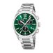 Lotus 18690/4 roestvrij stalen herenhorloge zilver groen 42 mm waterdicht 10 bar