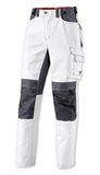 BP Workwear 1789-555-21 werkbroek - elastiek in de rug - plooien in de taille - normale pasvorm - maat: 46n - kleur: wit/donkergrijs