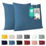 Dreamzie Kussensloop, katoen, 30 x 30 cm, blauw, 2 stuks, Oeko-Tex