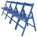 WELL HOME MOBILIARIO & DECORACIÓN Set van 4 lage stoelen van beukenhout, blauwe afwerking