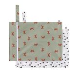 LÄSSIG Herbruikbare Nattas voor kind baby 2 stuks/natte tas Little Forest Fox