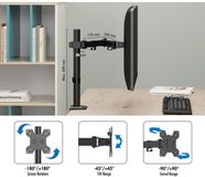 LogiLink monitorarm, met klem, 17-32 inch, draagkracht 10 kg