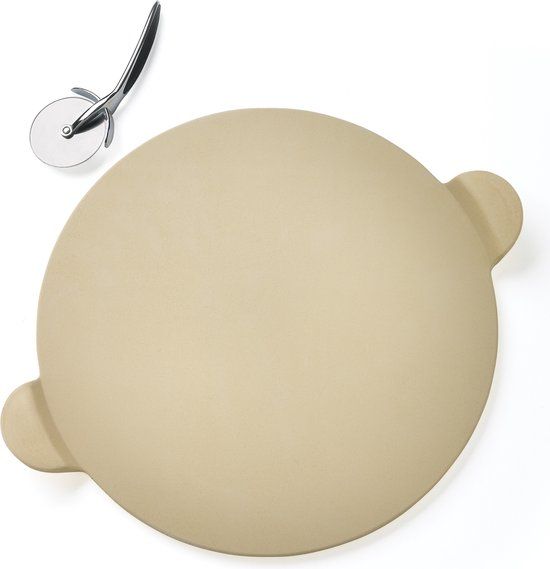 Napoleon Pro Pizzasteen Met Pizzasnijder - Beige - Rond - Metaal