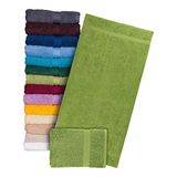 Reis Sof'touch badstof handdoek, groen, 70x140