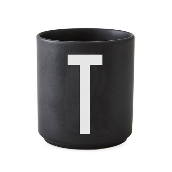 Design Letters Beker Zwart - T
