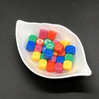 FlexJuf Blanco Gekleurde Dobbelstenen - Regenboog (Set van 25)