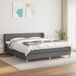 Maison Exclusive - Sommier à lattes de lit avec matelas Gris foncé 180x200cm Tissu