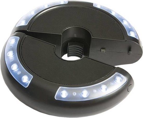 Madison Parasol licht en muziek bluetooth - Zwart
