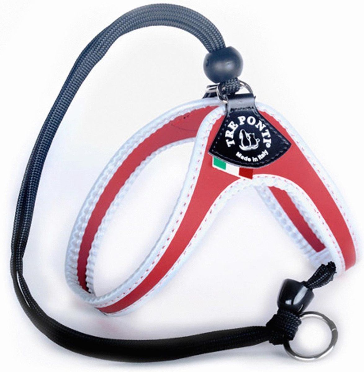Tre Ponti Liberta Tuig Rood&Reflecterend - Hondenharnas - 37 - 47 cm