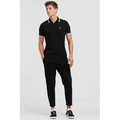 BOSS Paddy Polo Shirt - Regular Fit - Black with Contrast Trim