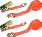 Set de 3 sangles à cliquet avec crochets 2×2,5 cm - sangle de chargement robuste pour fret et transport