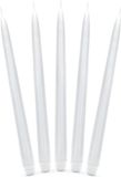 Merkloos Partydeco Dinerkaarsen - Mat Wit - 10 Stuks - 24 cm