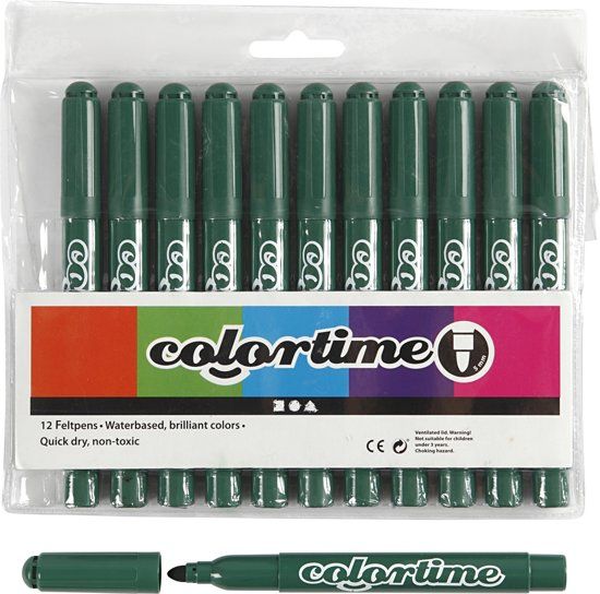 Colortime stift 5 mm lijn groen 12 stuks