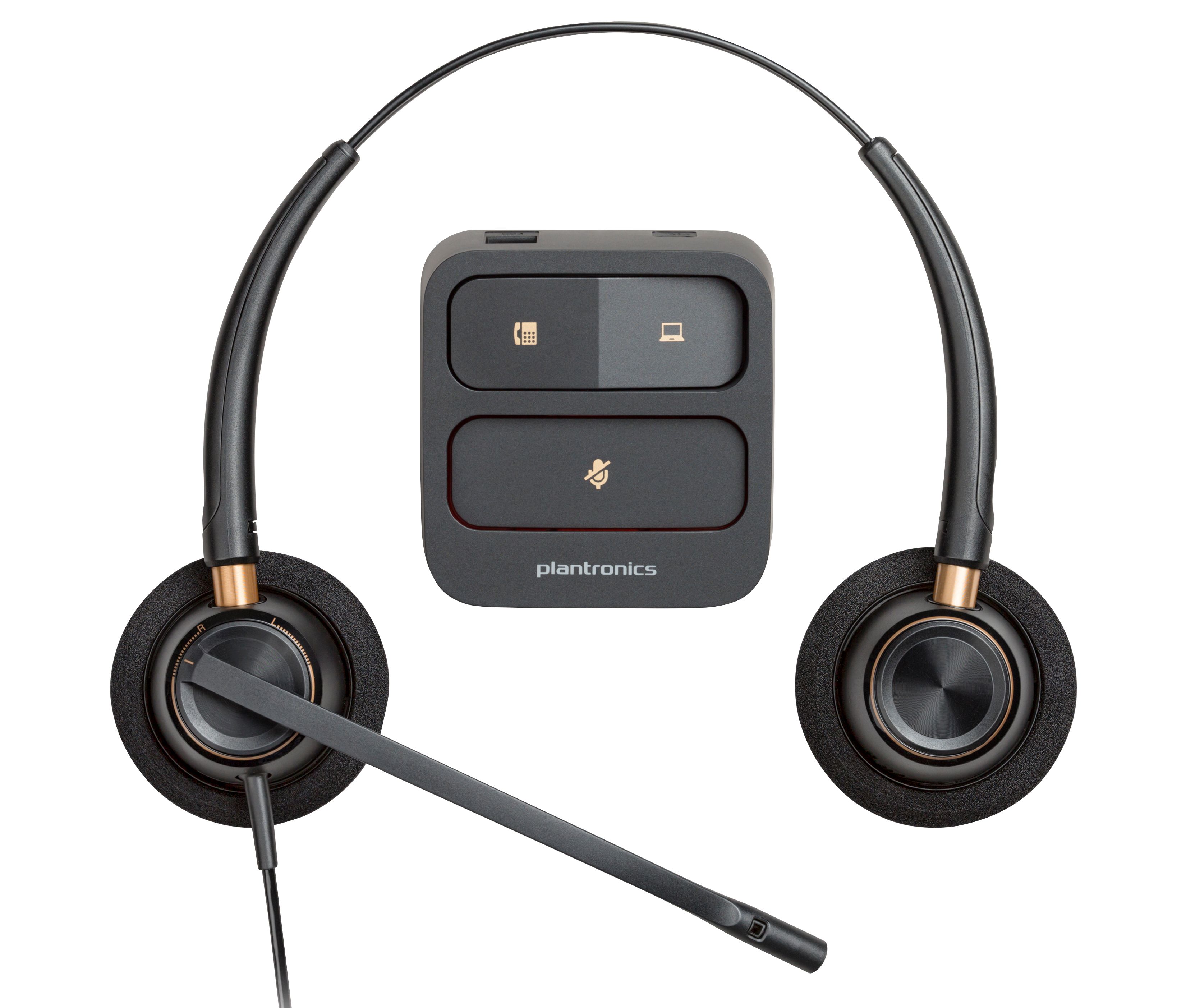 Plantronics POLY EncorePro 520 Binaural Headset met Quick Disconnect - Zwart