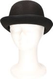Merkloos Bolhoed voor kinderen - carnaval verkleed hoed - zwart - polyester - unisex