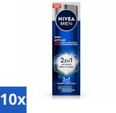 NIVEA MEN Anti-Age 2-in-1 Power Hydraterende Crème Gezicht SPF 30 - 50 ml - Voordeelverpakking - 10 stuks
